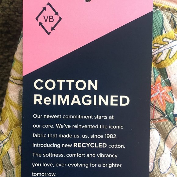 Vera Bradley Cotton Triple Zip Hipster Crossbody Purse - Picture 4 of 5